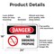 Signmission No Smoking Propane Danger Sign, Aluminum, 24in W x 18in L, 2PK OS-2PACK-DS-A-1824-L-1489 - alternate 5